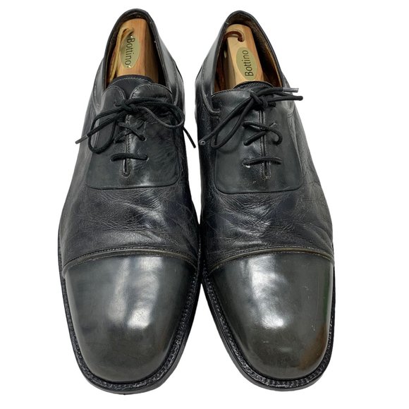 Paolo De Marco 63491 Gray Leather Cap Toe Lace Up Dress Shoes‎ main image 7